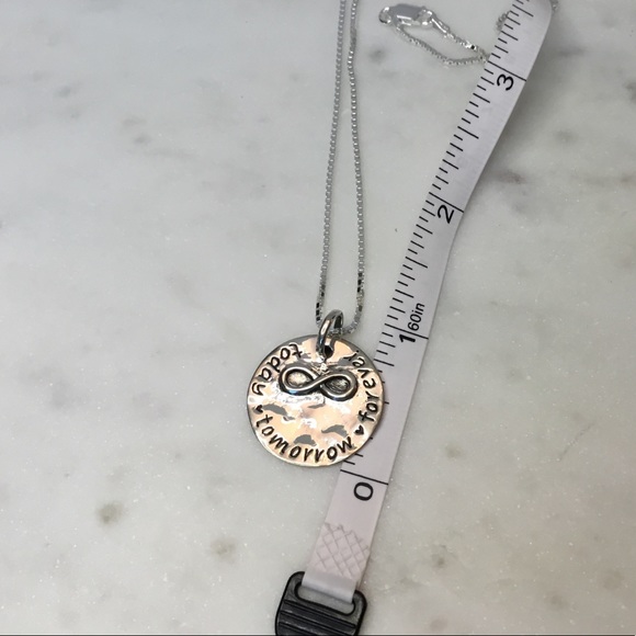 Sterling “Today Tomorrow Forever” 
Necklace - Picture 11 of 16